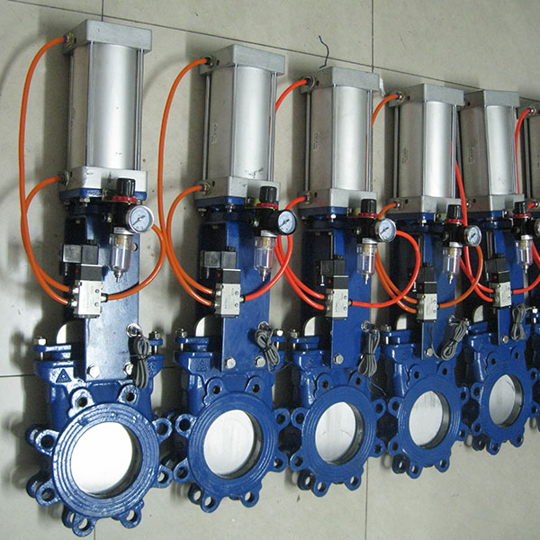 Pneumatic knife gate valve 